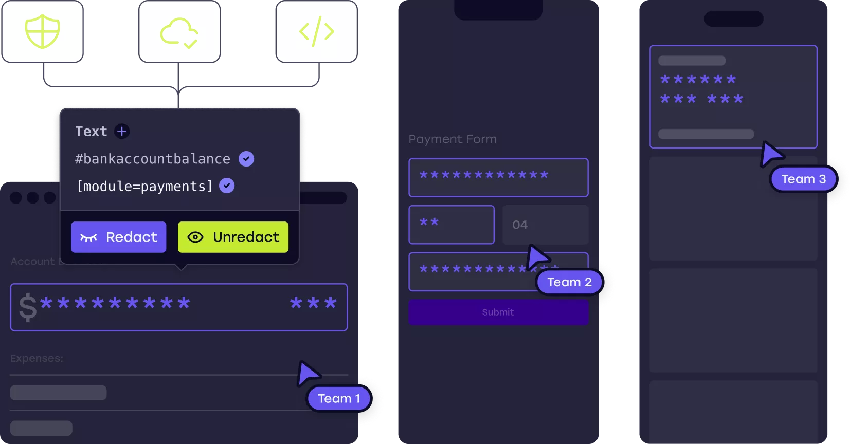 Window wireframes with cobrowse components