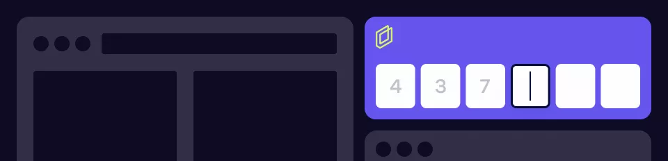 Co-browse code entry input
