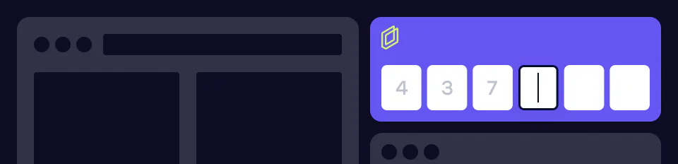 Co-browse code entry input
