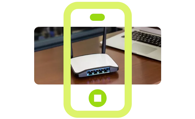 An image representation of a mobile phone capturing video from its camera